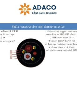 Cáp điện cần cẩu cáp chìm, phẳng OEM